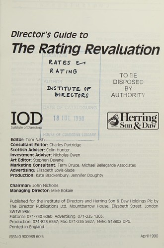 Director's guide to the rating revaluation