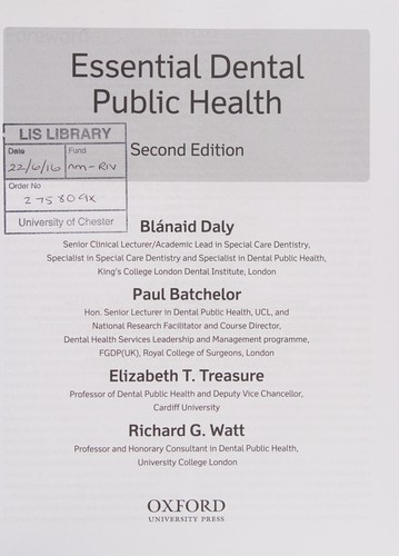 Essential Dental Public Health