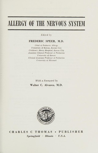 Allergy of the nervous system.