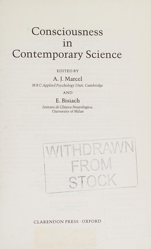 Consciousness in contemporary science