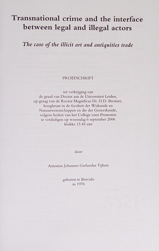 Transnational crime and the interface between legal and illegal actors