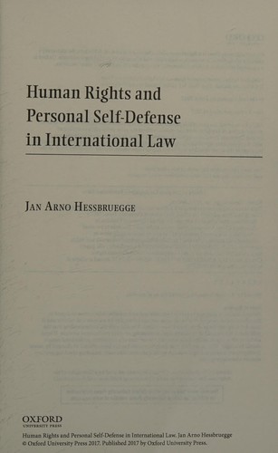 Human Rights and Personal Self-Defense in International Law