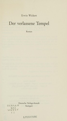 Der verlassene Tempel
