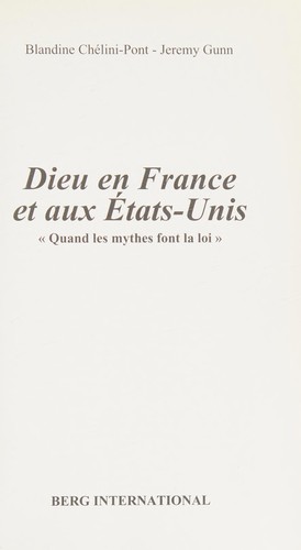 Dieu en France et aux Etats-Unis