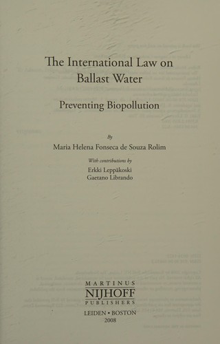 The international law on ballast water