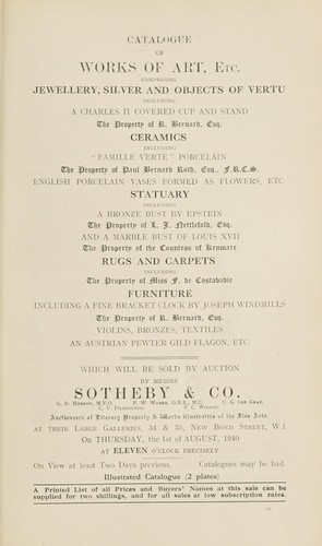 Works of art, jewellery, silver and objects of vertu, ceramics, statuary, rugs and carpets, furniture