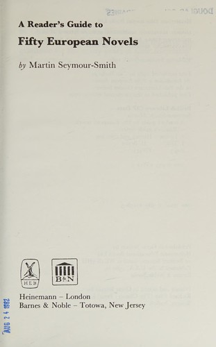 Fifty European Novels