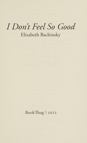 I Don't Feel So Good