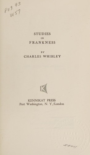 Studies in frankness.