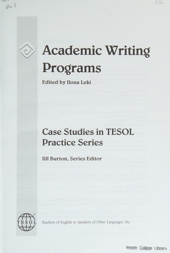 Academic writing programs