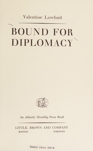 Bound for diplomacy.