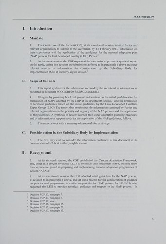 Synthesis report on experiences with the application of the guidelines for the national adaptation plan process in the least developed country Parties