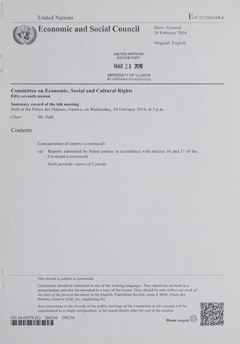 Summary record of the 6th meeting