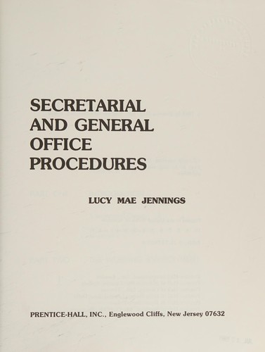 Secretarial and general office procedures