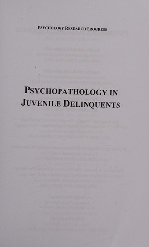 Psychopathology in juvenile delinquents
