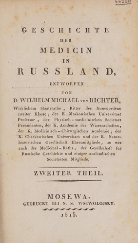 Geschichte der medicin in Russland