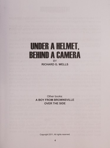 Under a helmet, behind a camera