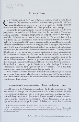 La France et l'Europe médiane