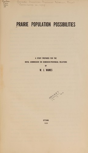 PRAIRIE POPULATION POSSIBILITIES