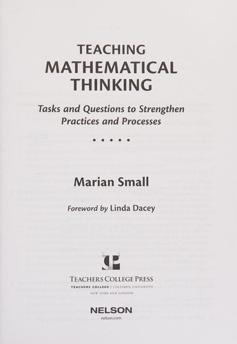 Teaching Mathematical Thinking