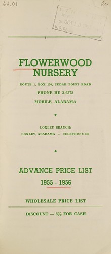 Advance price list, 1955-1956