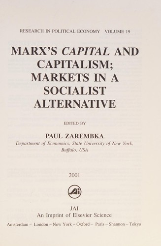 Marx's capital and capitalism
