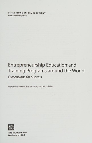 Entrepreneurship education and training programs around the world