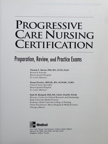 Progressive care nursing certification