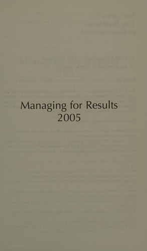 Managing for results, 2005