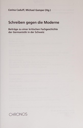 Schreiben gegen die Moderne