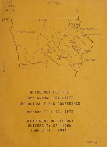 Guidebook for the 39th annual Tri-State Geological Field Conference, October 11 & 12, 1975