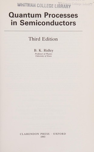 Quantum Processes in Semiconductors