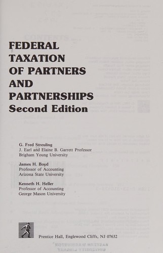 Federal taxation of partners and partnerships