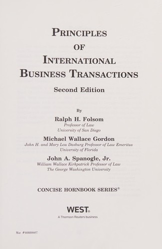 Principles of international business transactions
