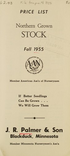 Northern grown stock, price list