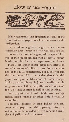 The yogurt cookbook.