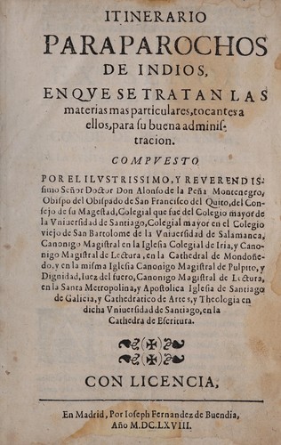 Itinerario para parochos de indios