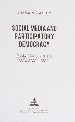 Social Media and Participatory Democracy