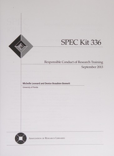 Responsible conduct of research training