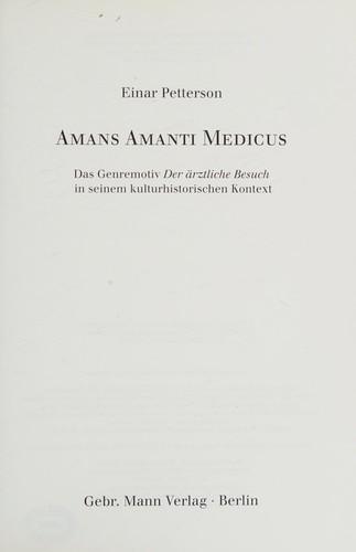Amans amanti medicus