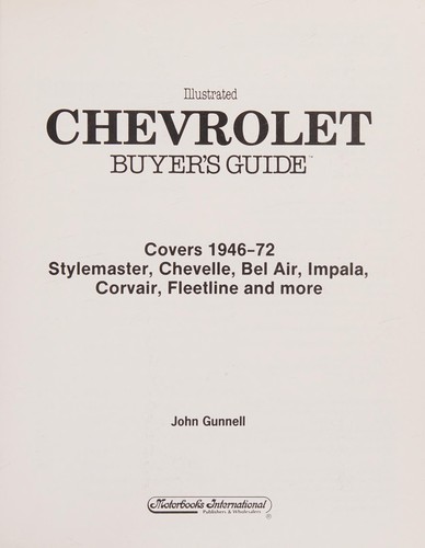 Illustrated Chevrolet buyer's guide