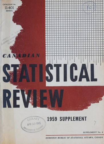 CANADIAN STATISTICAL REVIEW SUPPLEMENT
