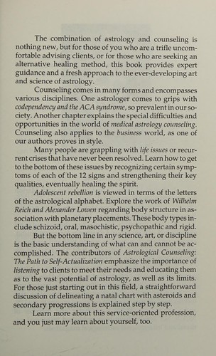 Astrological counseling