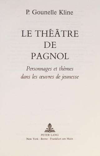 Le théâtre de Pagnol