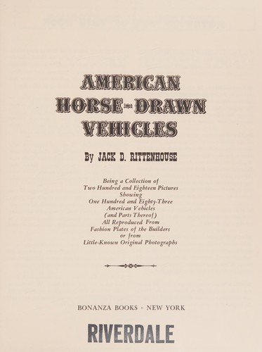 American horse-drawn vehicles,