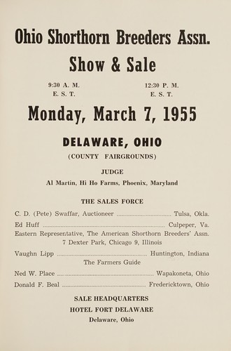 Ohio Shorthorn Breeders' Assn. show & sale