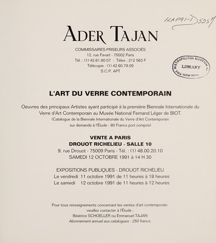 L'art du verre contemporain