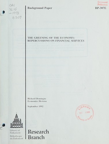 The greening of the economy