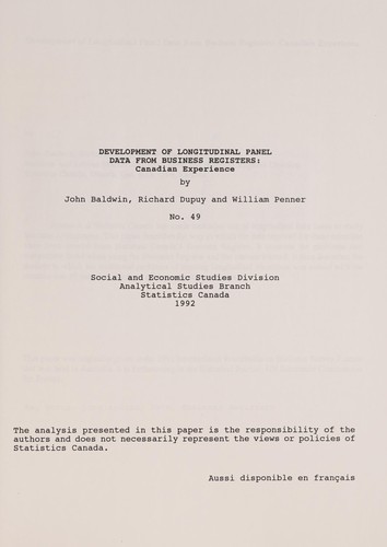 Development of longitudinal panel data from business registers