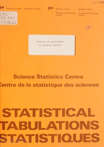 RESEARCH AND DEVELOPMENT IN CANADIAN INDUSTRY